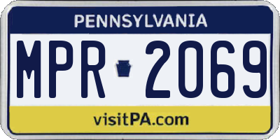 PA license plate MPR2069
