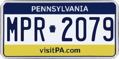 PA license plate MPR2079