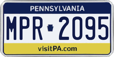 PA license plate MPR2095