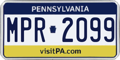 PA license plate MPR2099