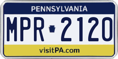 PA license plate MPR2120