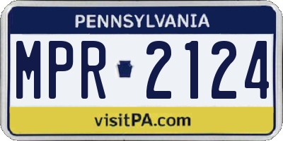 PA license plate MPR2124