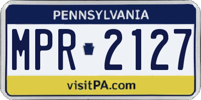 PA license plate MPR2127