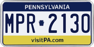PA license plate MPR2130
