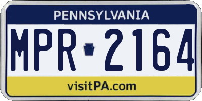 PA license plate MPR2164