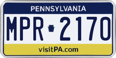 PA license plate MPR2170