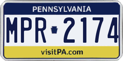 PA license plate MPR2174