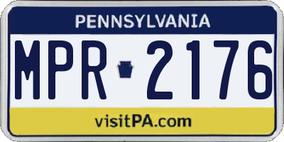 PA license plate MPR2176