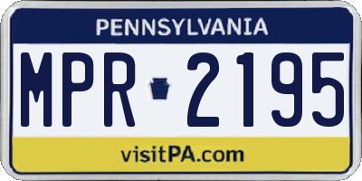 PA license plate MPR2195