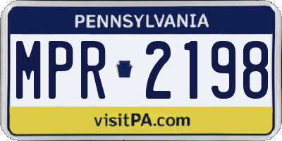 PA license plate MPR2198