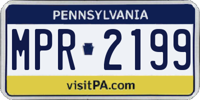 PA license plate MPR2199