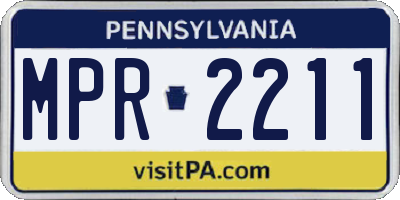 PA license plate MPR2211
