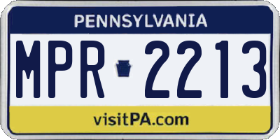 PA license plate MPR2213