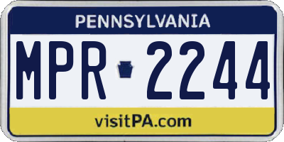 PA license plate MPR2244