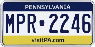 PA license plate MPR2246