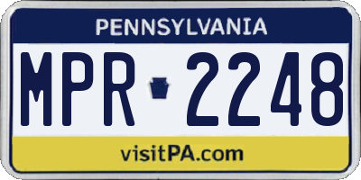 PA license plate MPR2248