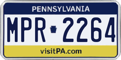 PA license plate MPR2264