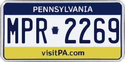 PA license plate MPR2269