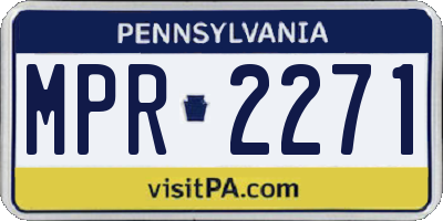 PA license plate MPR2271