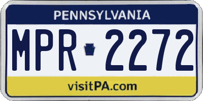 PA license plate MPR2272