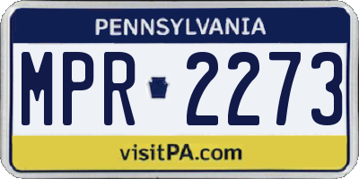 PA license plate MPR2273