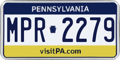 PA license plate MPR2279