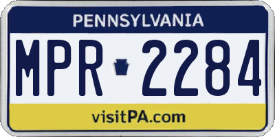 PA license plate MPR2284