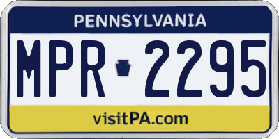 PA license plate MPR2295