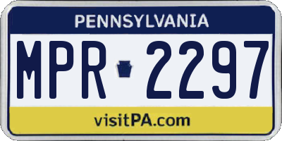 PA license plate MPR2297
