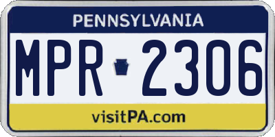 PA license plate MPR2306