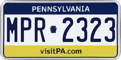 PA license plate MPR2323