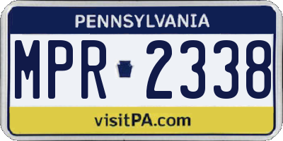 PA license plate MPR2338