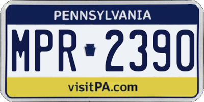 PA license plate MPR2390