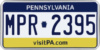 PA license plate MPR2395