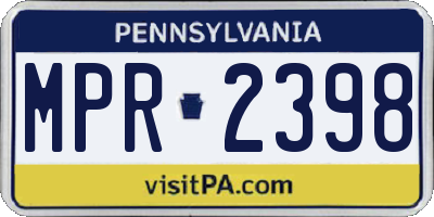 PA license plate MPR2398