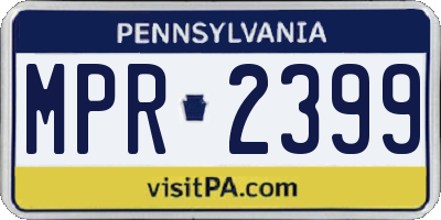 PA license plate MPR2399