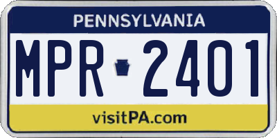 PA license plate MPR2401