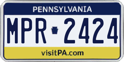 PA license plate MPR2424