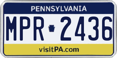PA license plate MPR2436