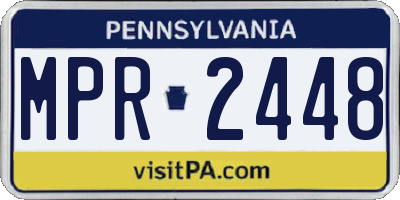 PA license plate MPR2448