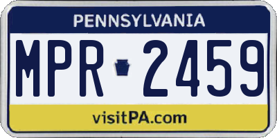 PA license plate MPR2459
