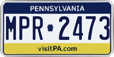 PA license plate MPR2473