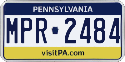 PA license plate MPR2484