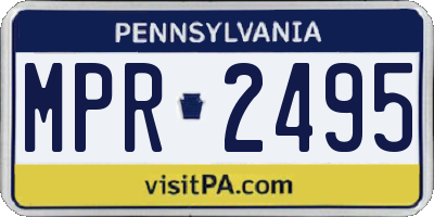 PA license plate MPR2495