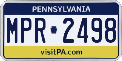 PA license plate MPR2498