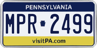 PA license plate MPR2499
