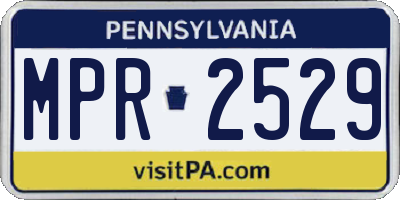 PA license plate MPR2529