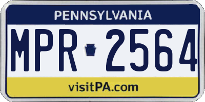 PA license plate MPR2564