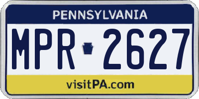 PA license plate MPR2627