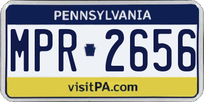 PA license plate MPR2656